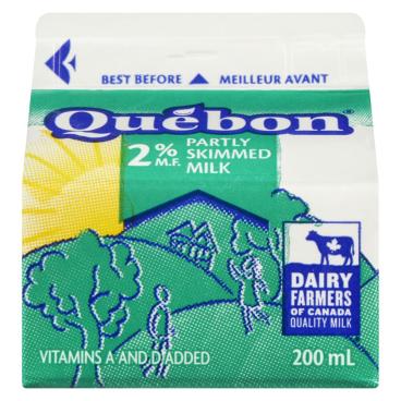 Québon Partly Skimmed Milk 2% M.F. 200ml