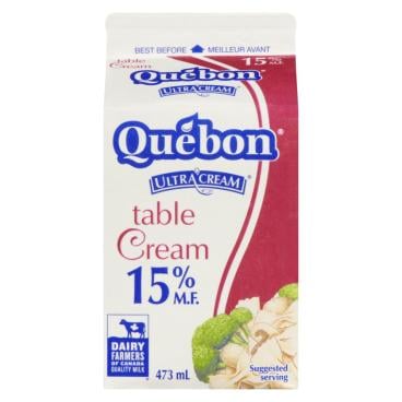 Québon Table Cream 15% M.F. 473ml