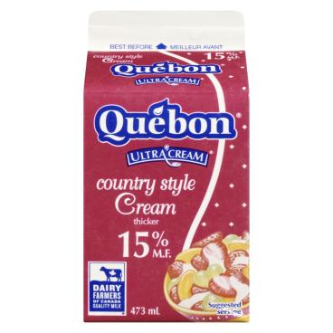 Québon Country Style Cream 15% M.F. 473ml