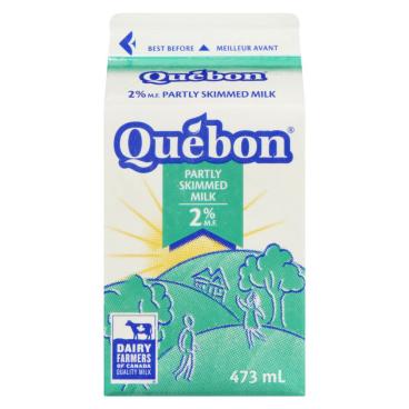 Québon Partly Skimmed Milk 2% M.F. 473ml