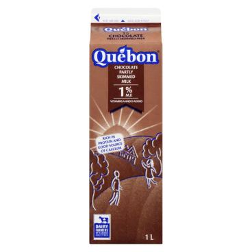 Québon Partly Skimmed Chocolate Milk 1% M.F. 1L