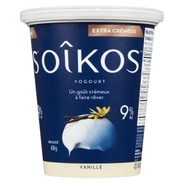 Oîkos Yogourt extra crémeux vanille 9% M.G. 650g