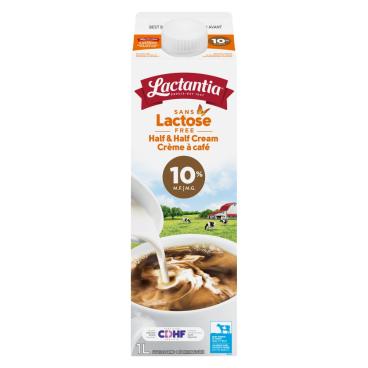 Lactantia Lactose Free Half & Half Cream 10% M.F. 1L