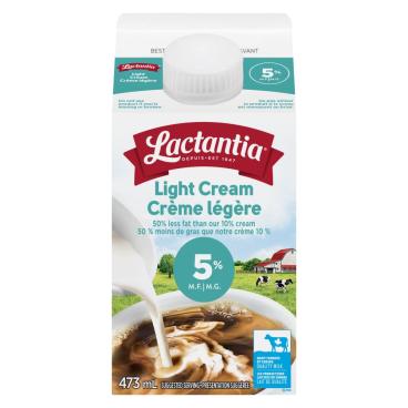 Lactantia Light Cream 5% M.F. 473ml