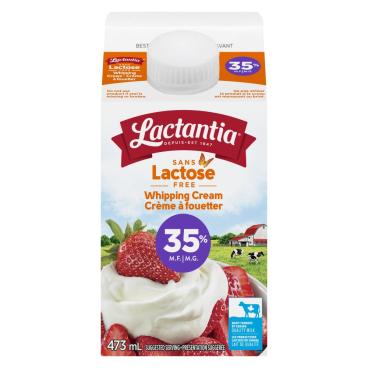 Lactantia Lactose Free Whipping Cream 35% M.F. 473ml
