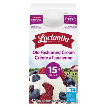 Lactantia Old Fashioned Cream 15% M.F. 473ml