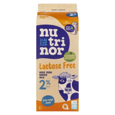 Nutrinor Lactose Free Nordic Partly Skimmed Milk 2% M.F. 2L