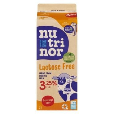 Nutrinor Lactose Free Nordic Homogenized Milk 3.25% M.F. 2L