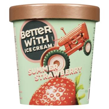 Betterwith Ice Cream Summer Strawberry Ice Cream 473ml