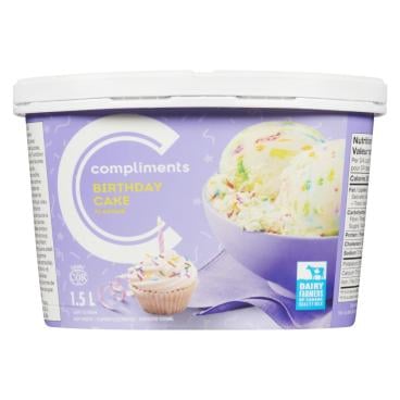 Compliments Birthday Cake Light Ice Cream 1.5L