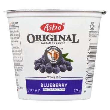 Astro Blueberry On The Bottom Balkan Yogourt 3.25% M.F. 175g