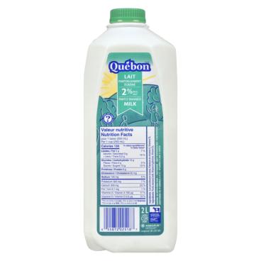 Québon Partly Skimmed Milk 2% M.F. 2L