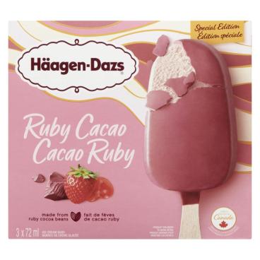 Häagen-Dazs Ruby Cacao Ice Cream Bars 3x72ml