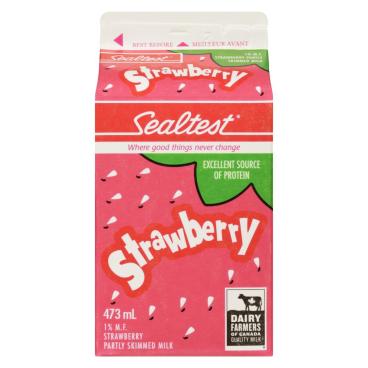 Sealtest Partly Skimmed Strawberry Milk 1% M.F. 473ml
