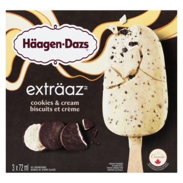 Häagen-Dazs Cookies & Cream Ice Cream Bars 3x72ml