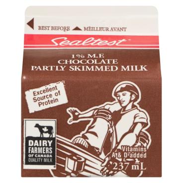 Sealtest Partly Skimmed Chocolate Milk 1% M.F. 237ml