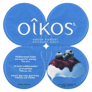 Oîkos Blueberry Greek Yogurt 2% M.F. 4x100g