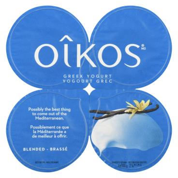 Oîkos Vanilla Greek Yogurt 2% M.F. 4x100g