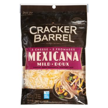 Cracker Barrel Mexicana Shredded Cheese 320g