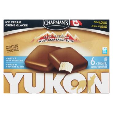 Chapman's Wolf Bar Vanilla & Milk Chocolate Ice Cream Bars 6x140ml