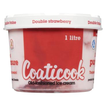 Coaticook Strawberry Old Fashioned Ice Cream 1L