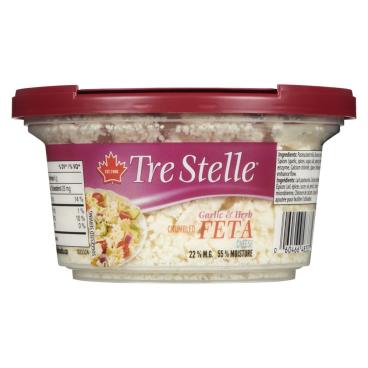 Tre Stelle Garlic & Herbs Crumbled Feta 150g