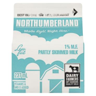 Northumberland Partly Skimmed Milk 1% M.F. 237ml