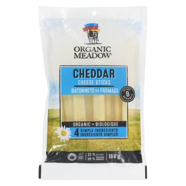 Organic Meadow Organic Cheddar Sticks 168g