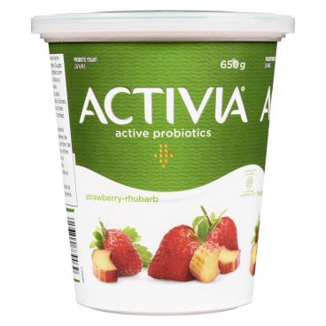 Activia Strawberry-Rhubarb Probiotic Yogurt 650g