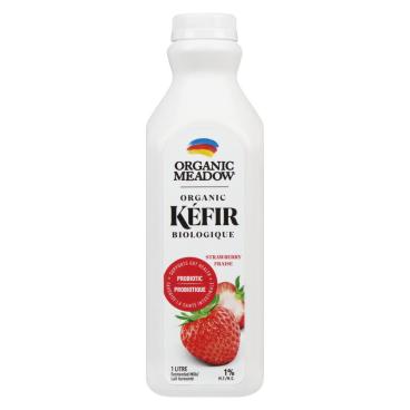 Organic Meadow Organic Strawberry Kéfir 1% M.F. 1L