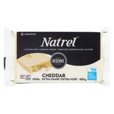 Natrel Extra Sharp White Cheddar 400g