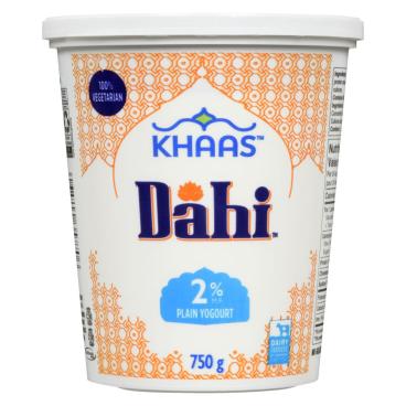 Khaas Dahi Plain Yogourt 2% M.F. 750g