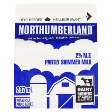 Northumberland Partly Skimmed Milk 2% M.F. 237ml