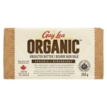Gay Lea Organic Unsalted Butter 250g