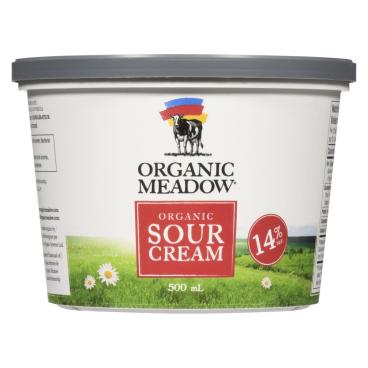 Organic Meadow Organic Sour Cream 14% M.F. 500ml