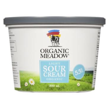 Organic Meadow Organic Light Sour Cream 5.5% M.F. 500ml
