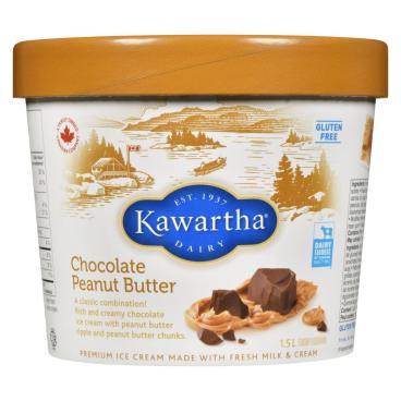 Kawartha Dairy Chocolate Peanut Butter Ice Cream 1.5L