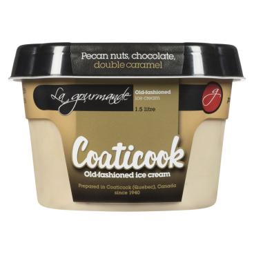 Coaticook La Gourmande Pecan Nuts, Chocolate & Double Caramel Old Fashioned Ice Cream 1.5L