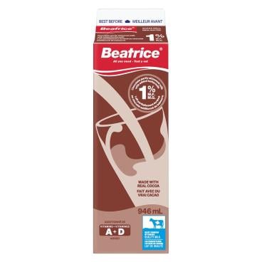 Beatrice Partly Skimmed Chocolate Milk 1% M.F. 946ml