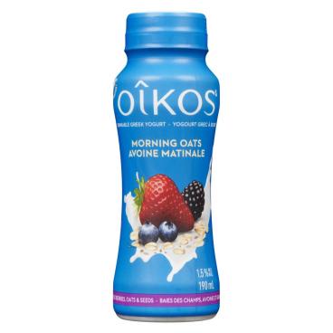 Oîkos Morning Oats Field Berries, Oats & Seeds Drinkable Greek Yogurt 1.5% M.F. 190ml