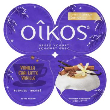 Oîkos Limited Edition Assorted Greek Yogurt 2% M.F. 4x100g