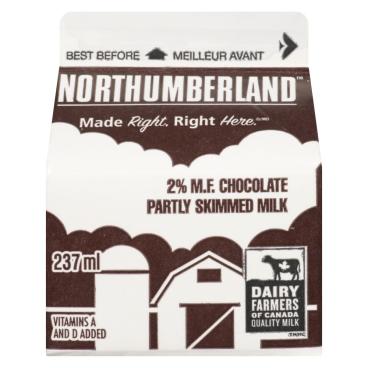Northumberland Partly Skimmed Chocolate Milk 2% M.F. 237ml