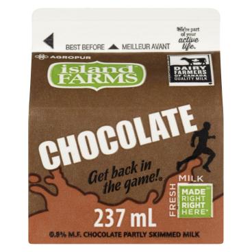 Island Farms Partly Skimmed Chocolate Milk 0.8% M.F. 237ml