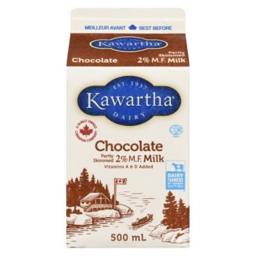 Kawartha Dairy Partly Skimmed Chocolate Milk 2% M.F. 500ml