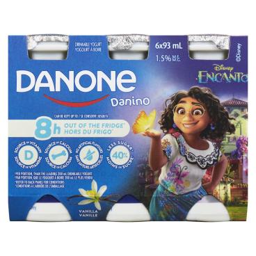 Danino Vanilla Drinkable Yogurt 1.5% M.F. 6x93ml