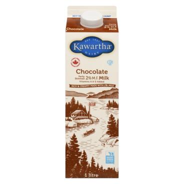 Kawartha Dairy Partly Skimmed Chocolate Milk 2% M.F. 1L