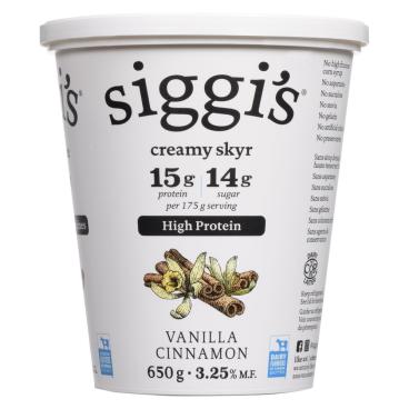 Siggi's Vanilla Cinnamon Creamy Skyr 3.25% M.F. 650g