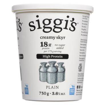 Siggi's Plain Creamy Skyr 3.6% M.F. 750g