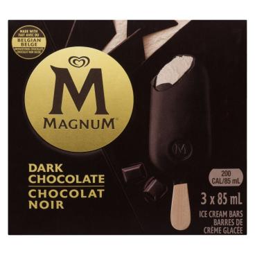 Magnum Dark Chocolate Ice Cream Bars 3x85ml
