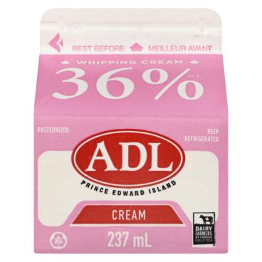 ADL Whipping Cream 36% M.F. 237ml